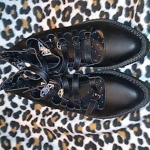 T.U.K Gothic Vegan Ankle Pointy Mary Jane Shoes